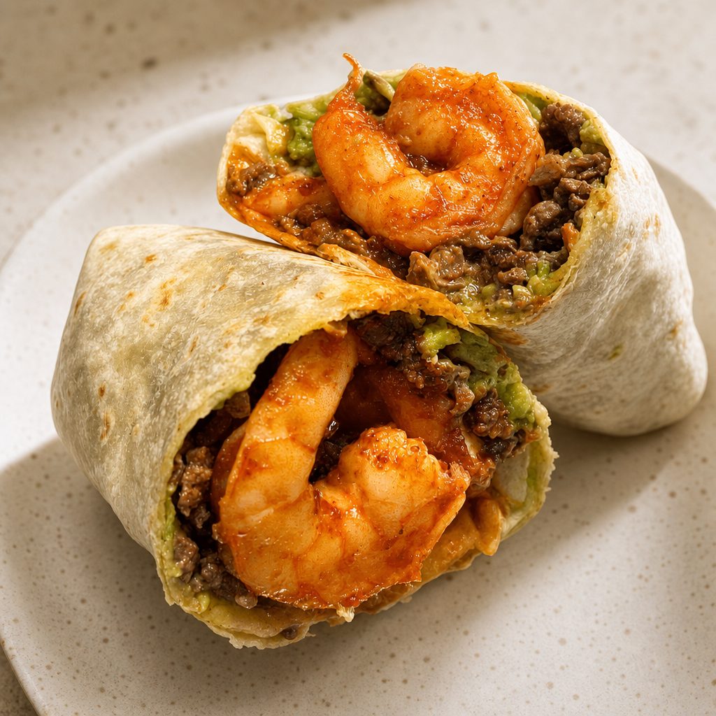 Surf N' Turf Burrito.